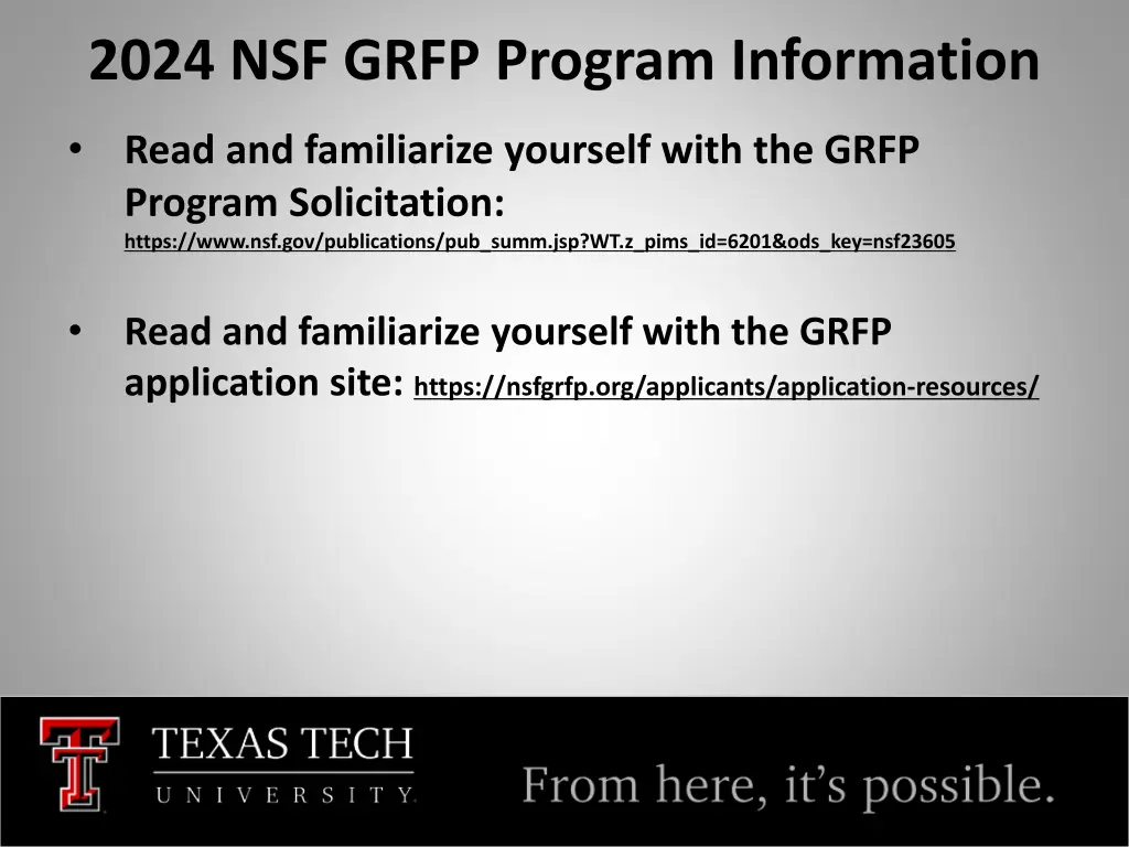 2024 nsf grfp program information