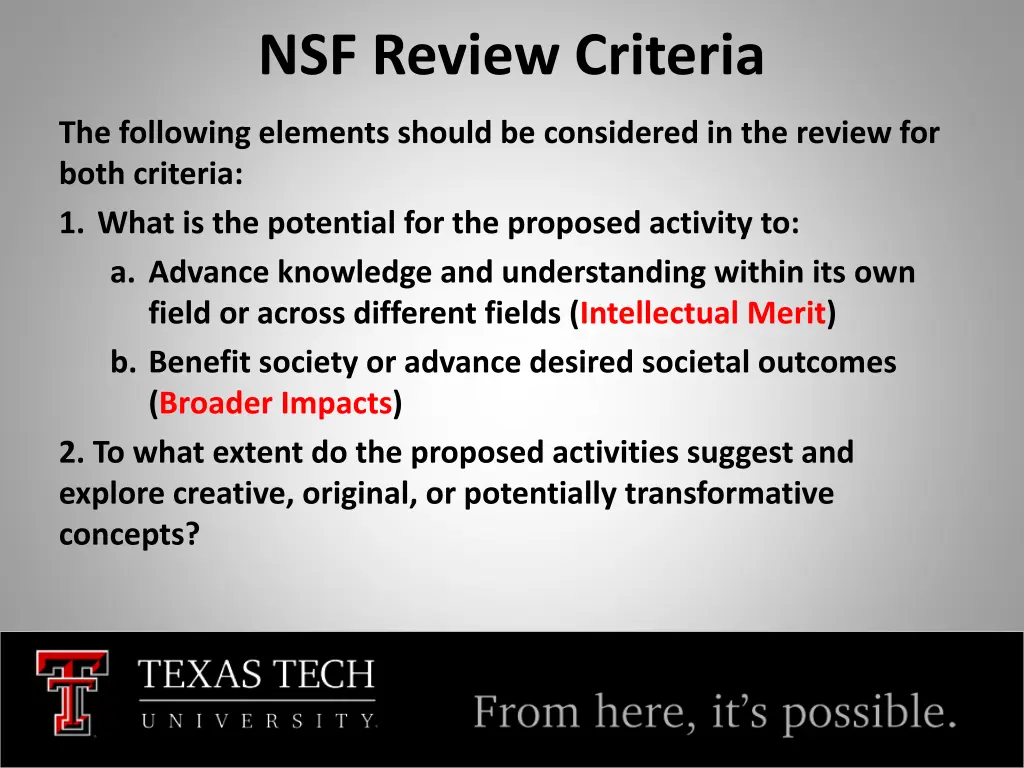 nsf review criteria