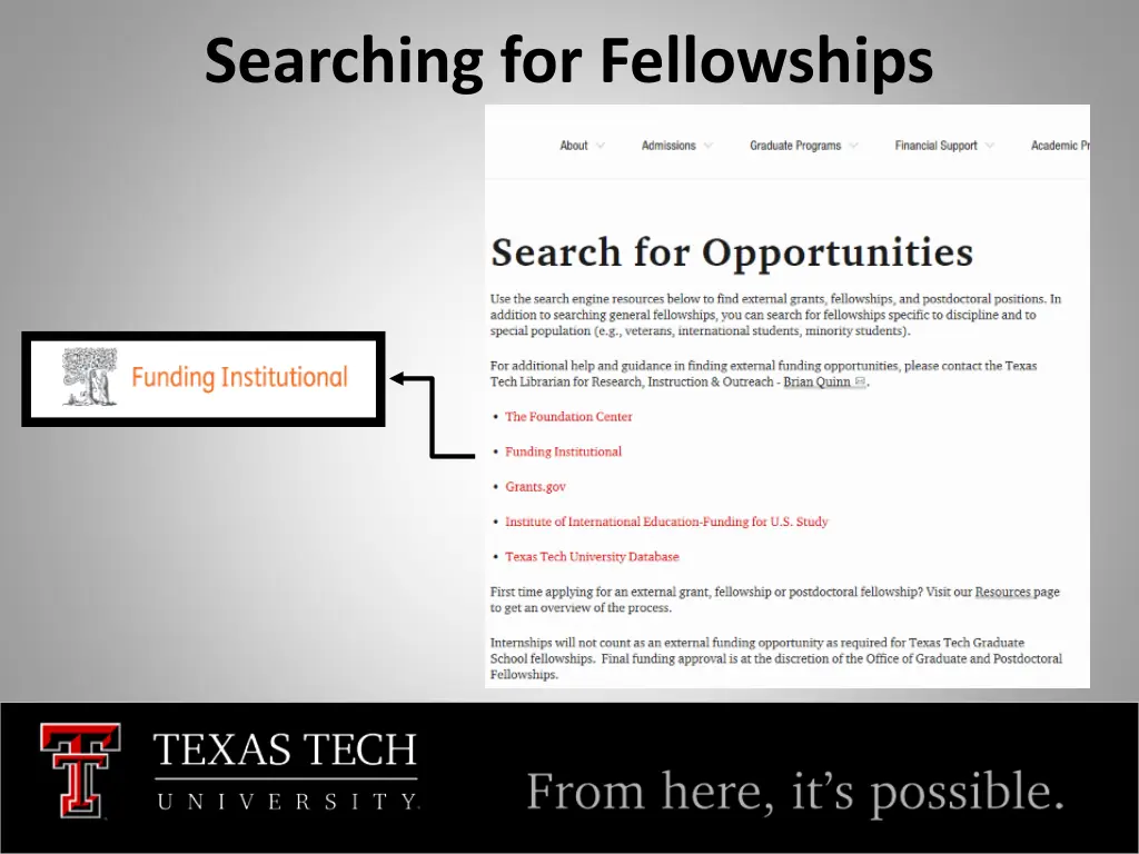 searching for fellowships 1