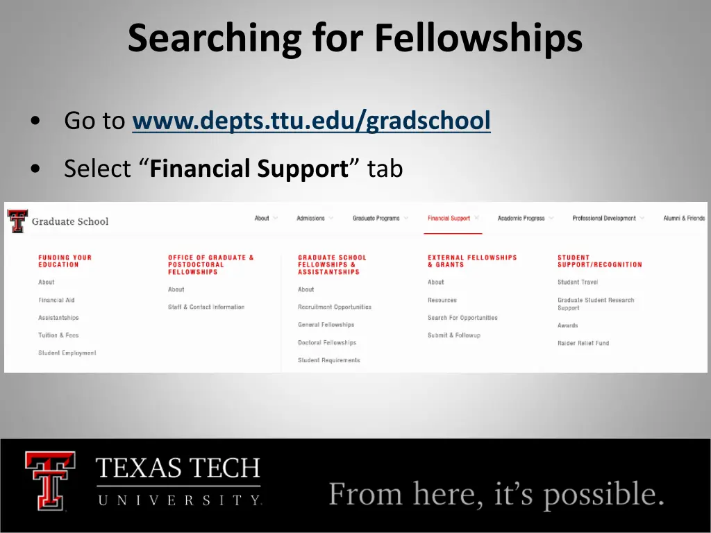 searching for fellowships