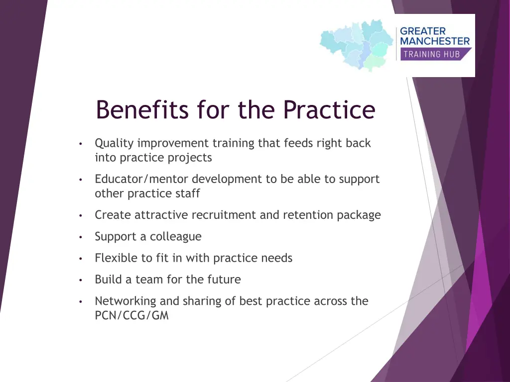 benefits for the practice