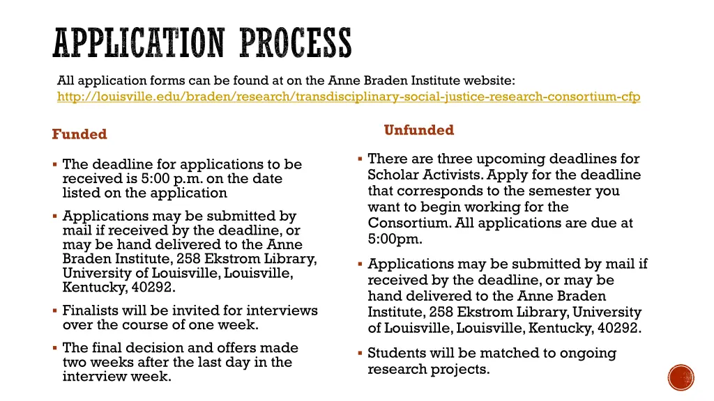 application process all application forms