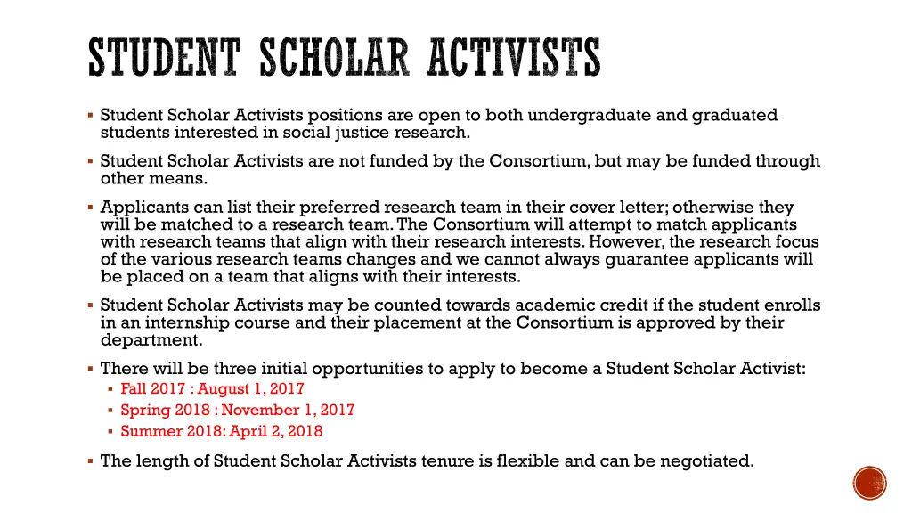 student scholar activists