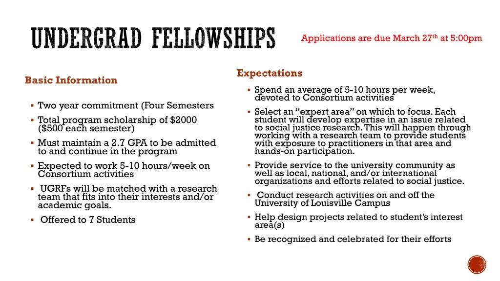 undergrad fellowships