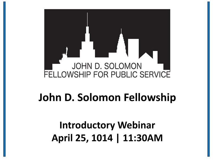 john d solomon fellowship