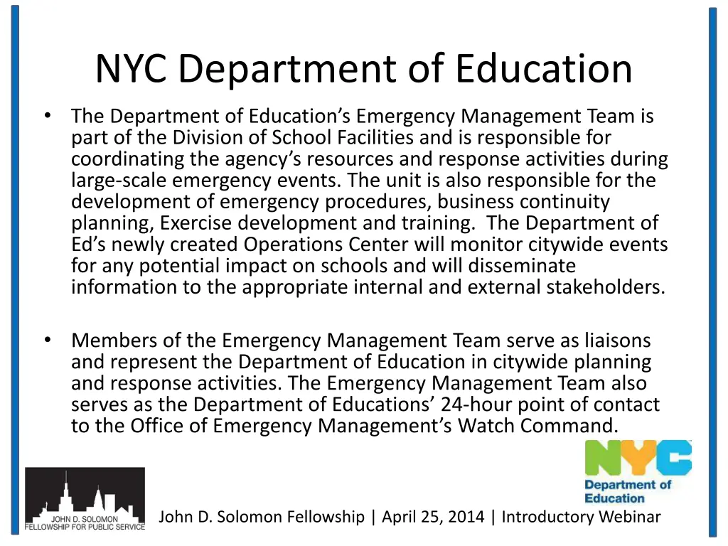 nyc department of education the department