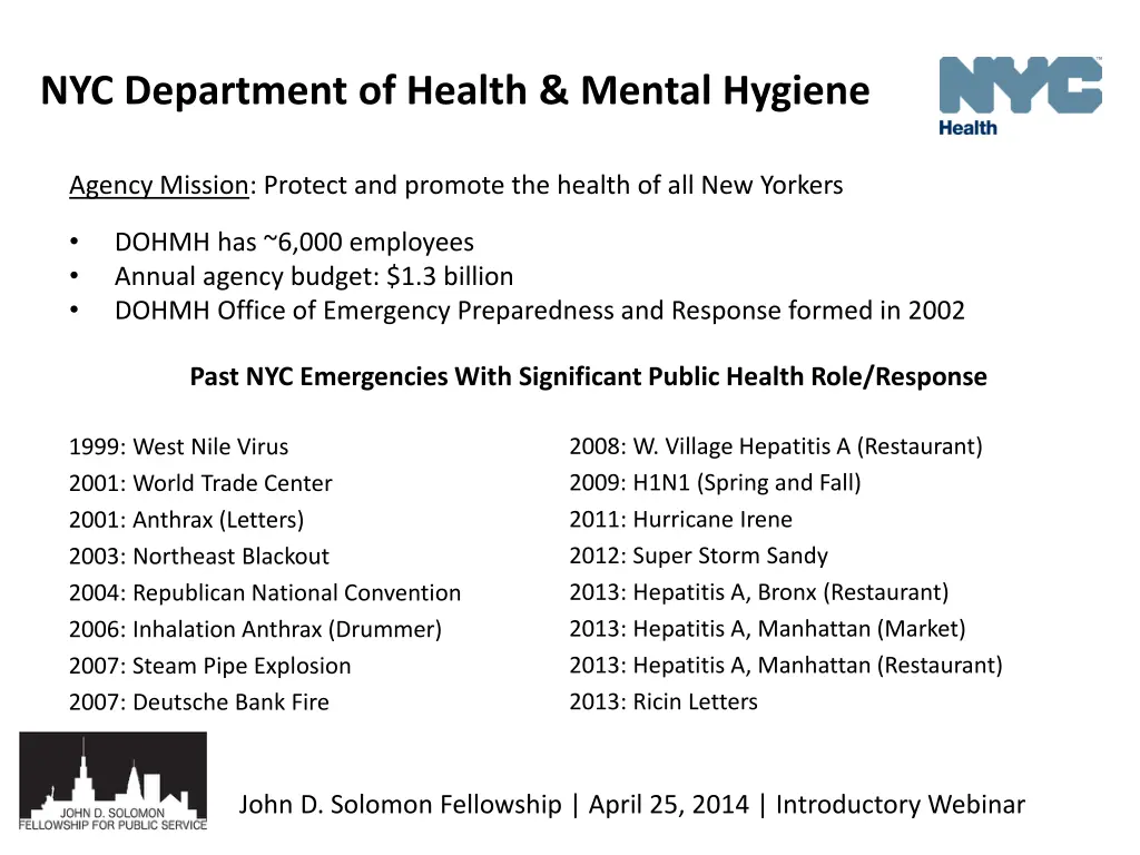 nyc department of health mental hygiene