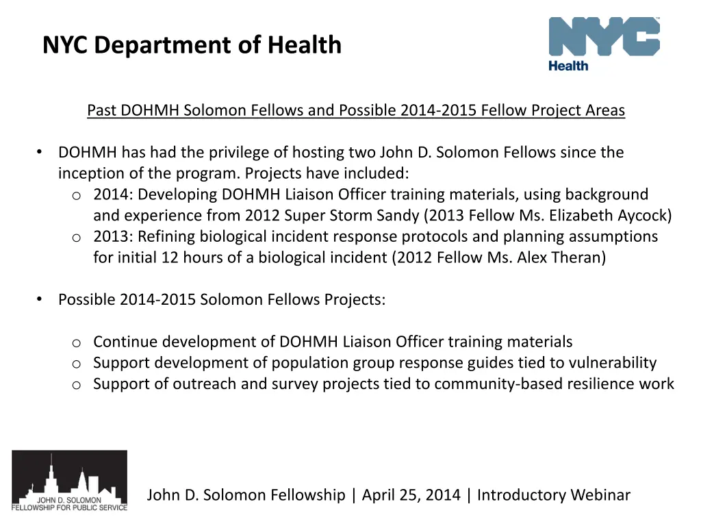 nyc department of health