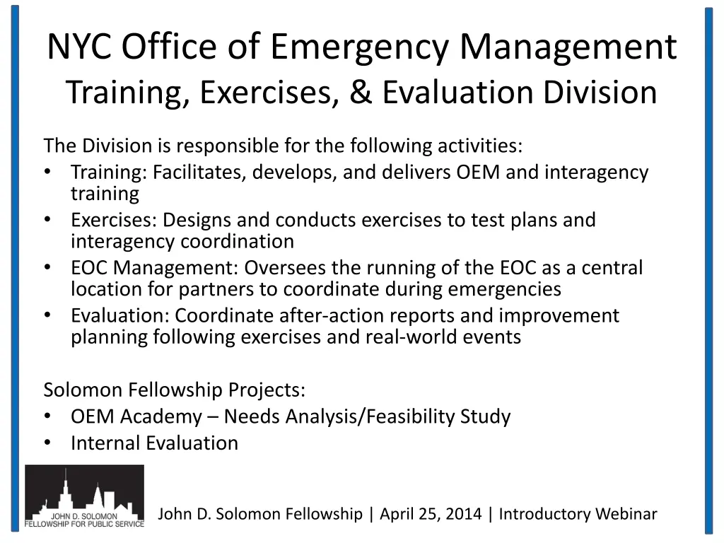 nyc office of emergency management training