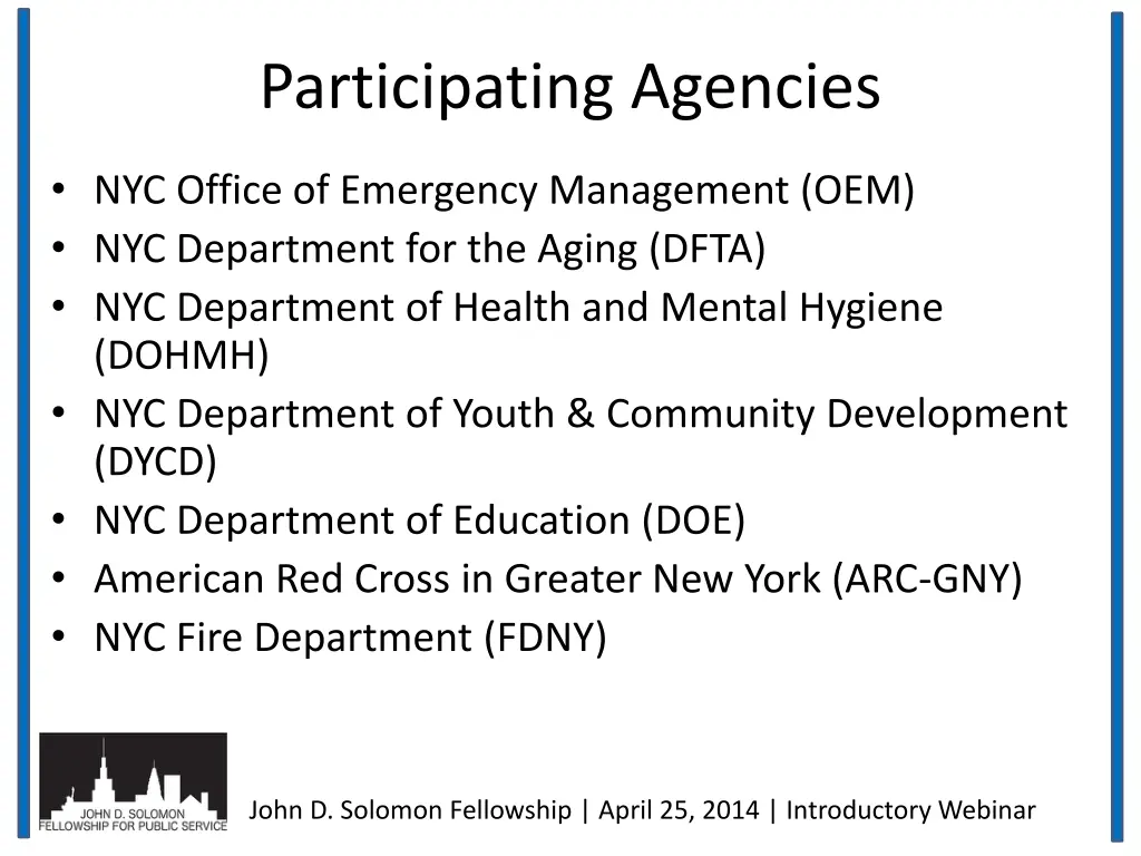 participating agencies