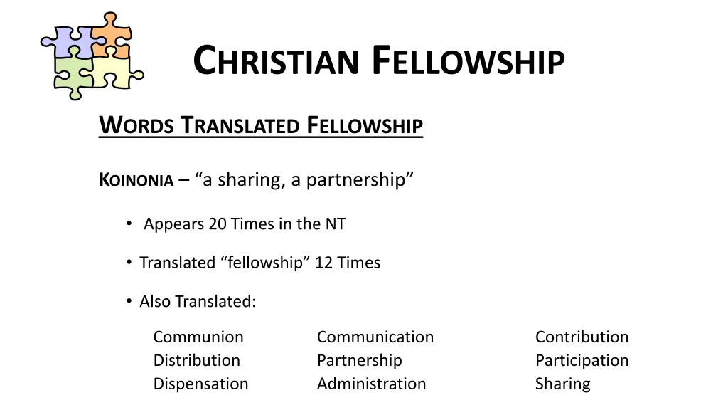 c hristian f ellowship 1