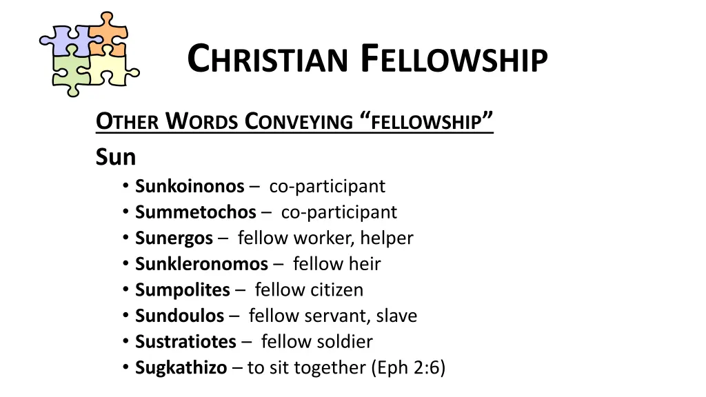 c hristian f ellowship 5