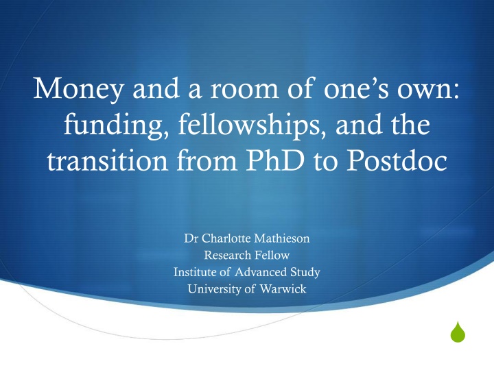 money and a room of one s own funding fellowships