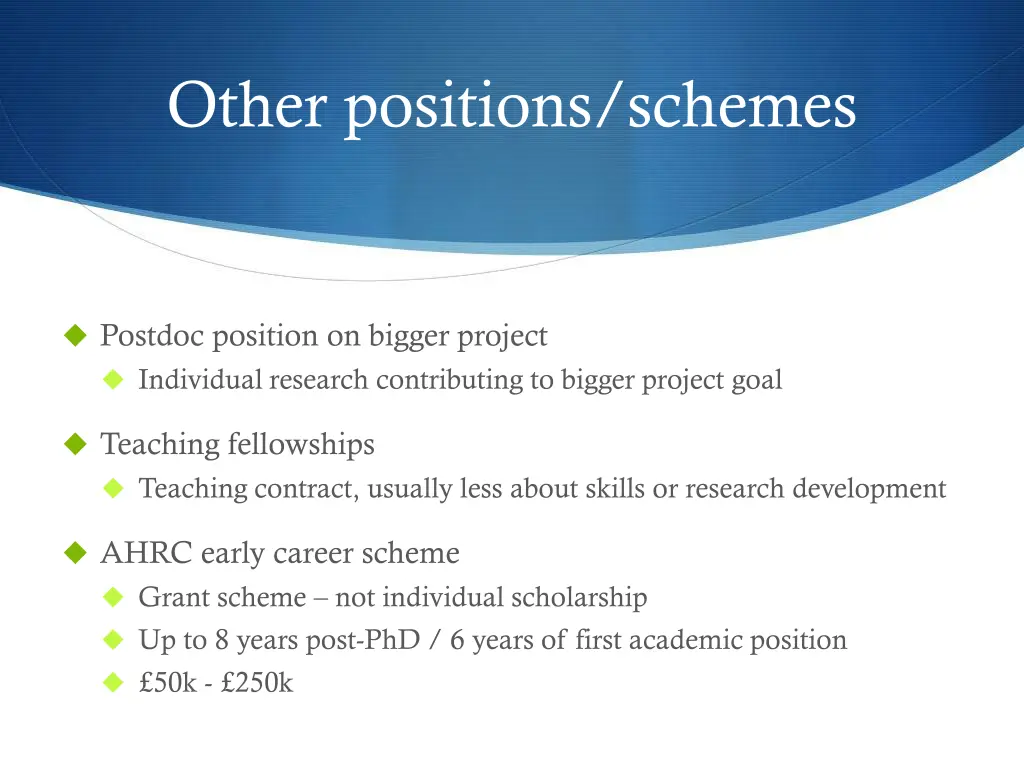 other positions schemes