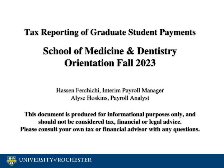 tax reporting of graduate student payments