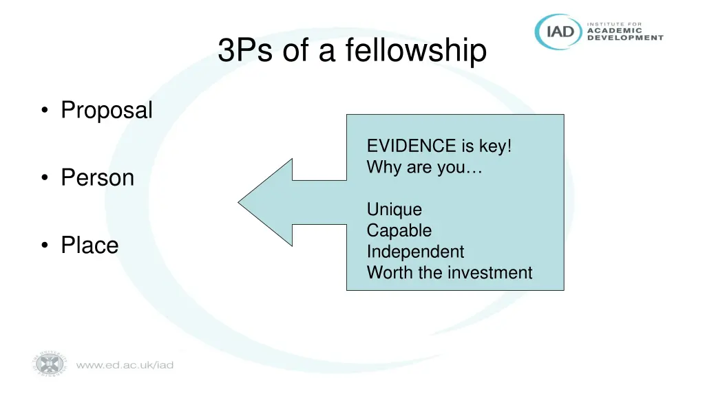 3ps of a fellowship