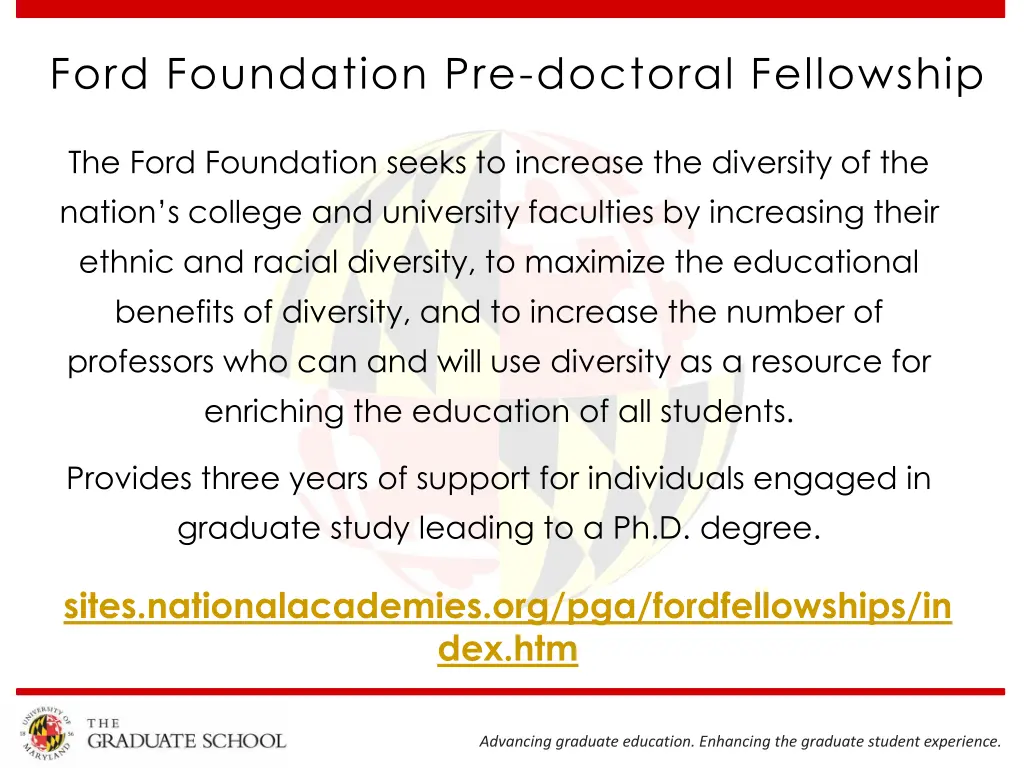 ford foundation pre doctoral fellowship