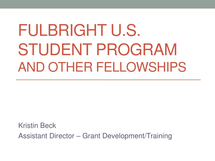 fulbright u s student program and other