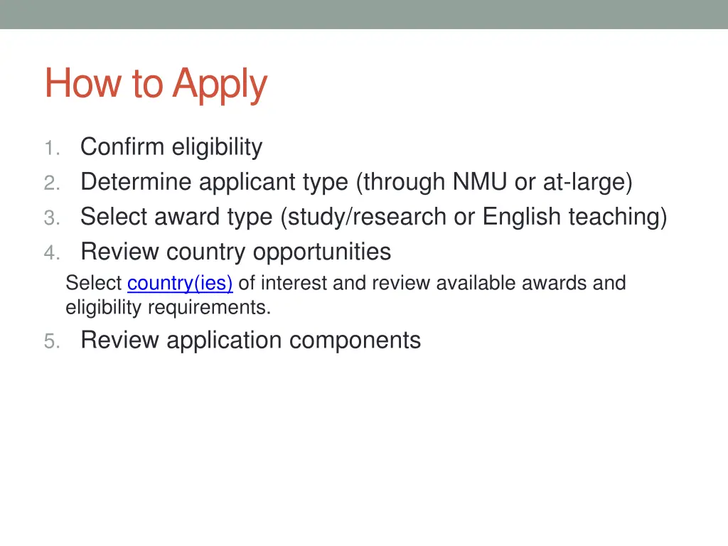 how to apply