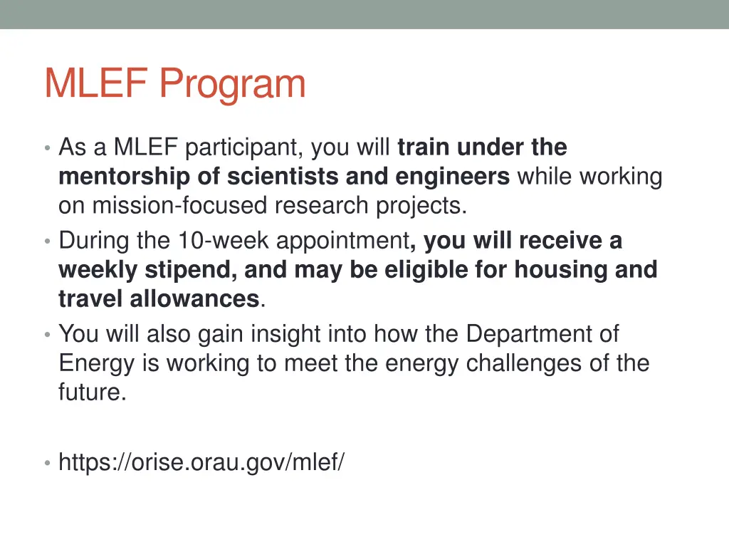 mlef program