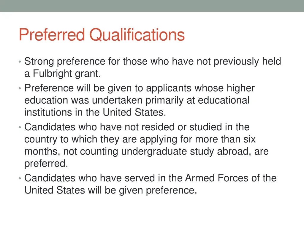 preferred qualifications