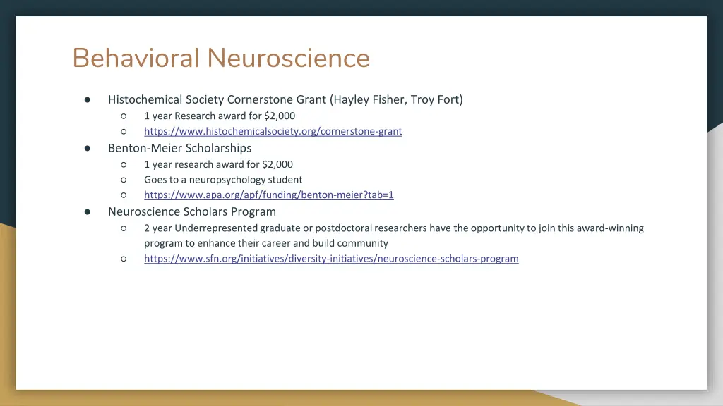 behavioral neuroscience