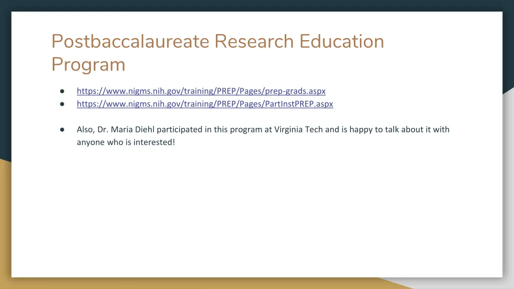 postbaccalaureate research education program 3