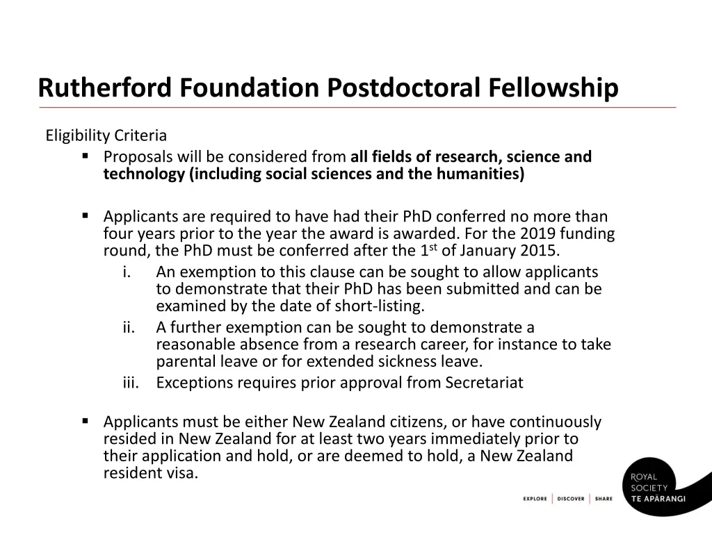 rutherford foundation postdoctoral fellowship