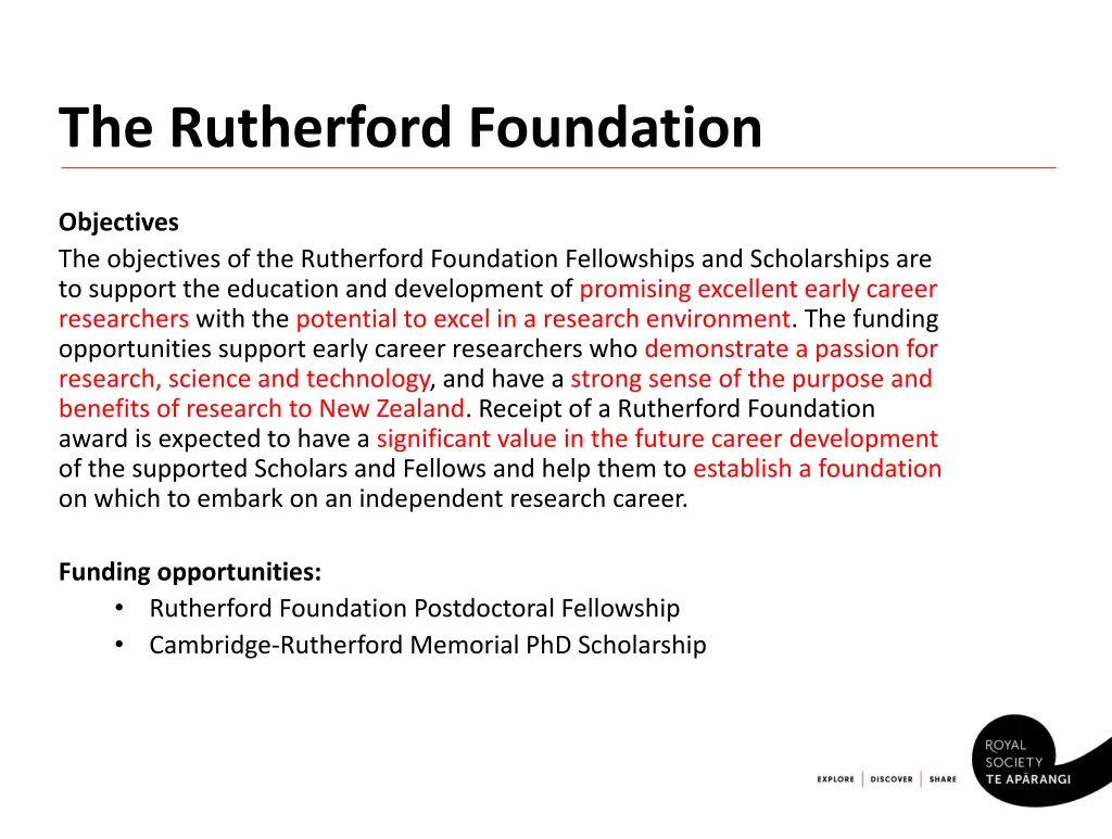 the rutherford foundation