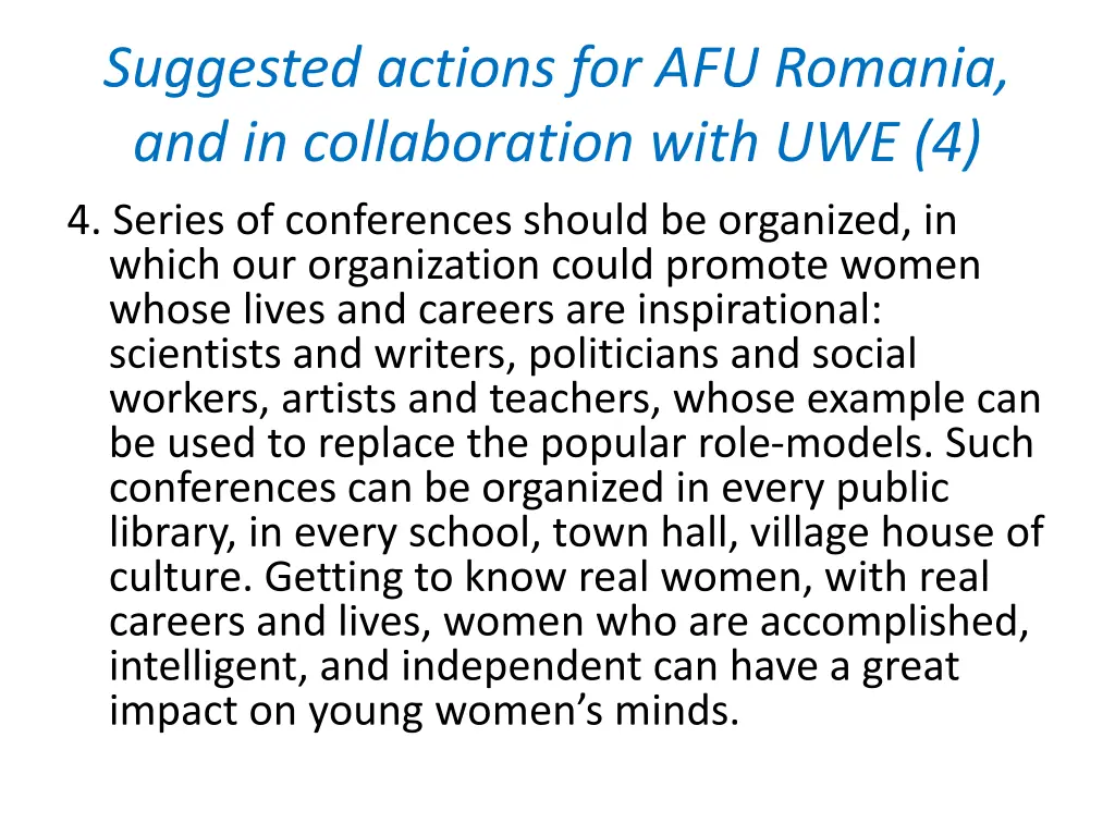 suggested actions for afu romania 3