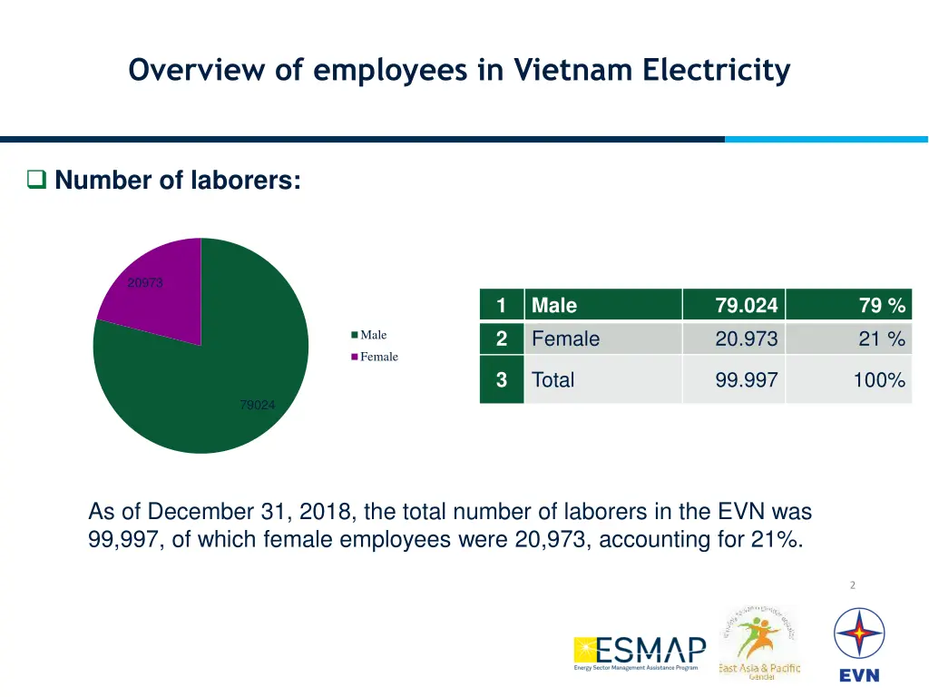 overview of employees in vietnam electricity