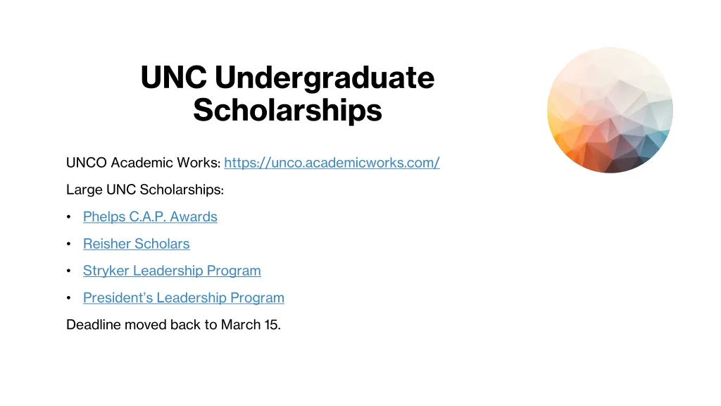 unc undergraduate scholarships