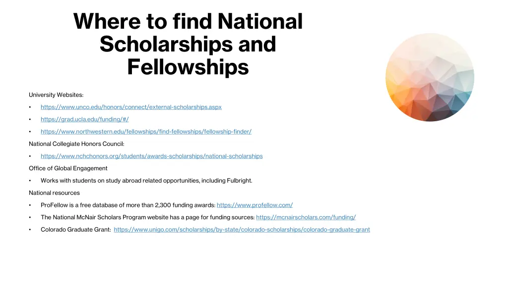 where to find national scholarships