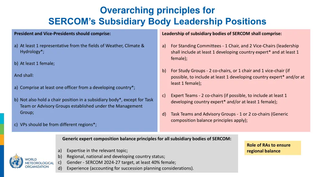 overarching principles for sercom s subsidiary