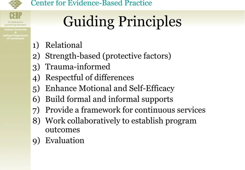 guiding principles