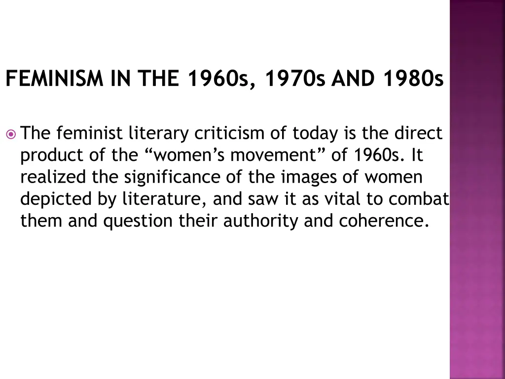 feminism in the 1960s 1970s and 1980s