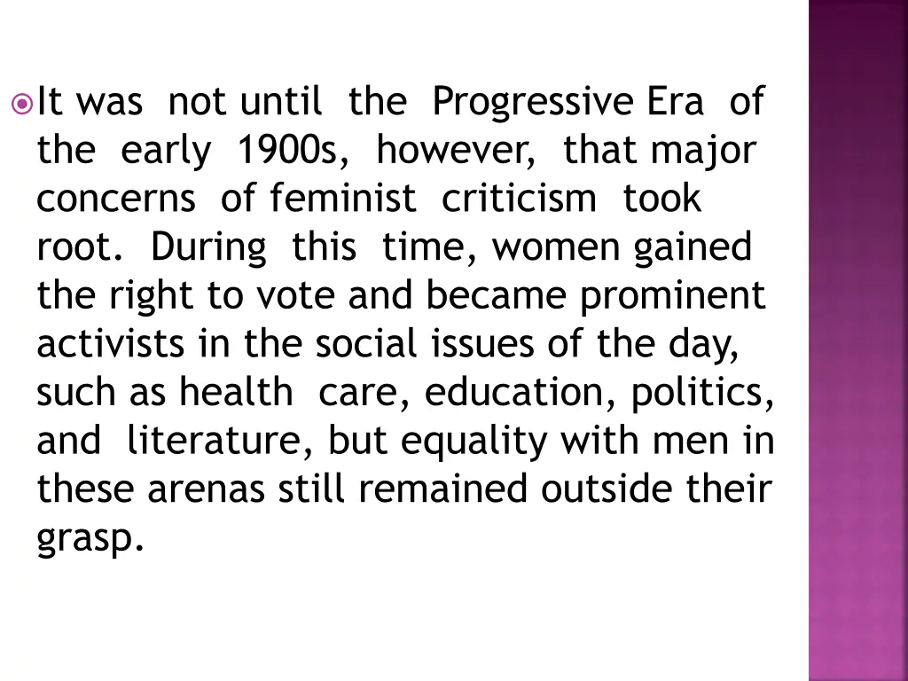 it was not until the progressive era of the early