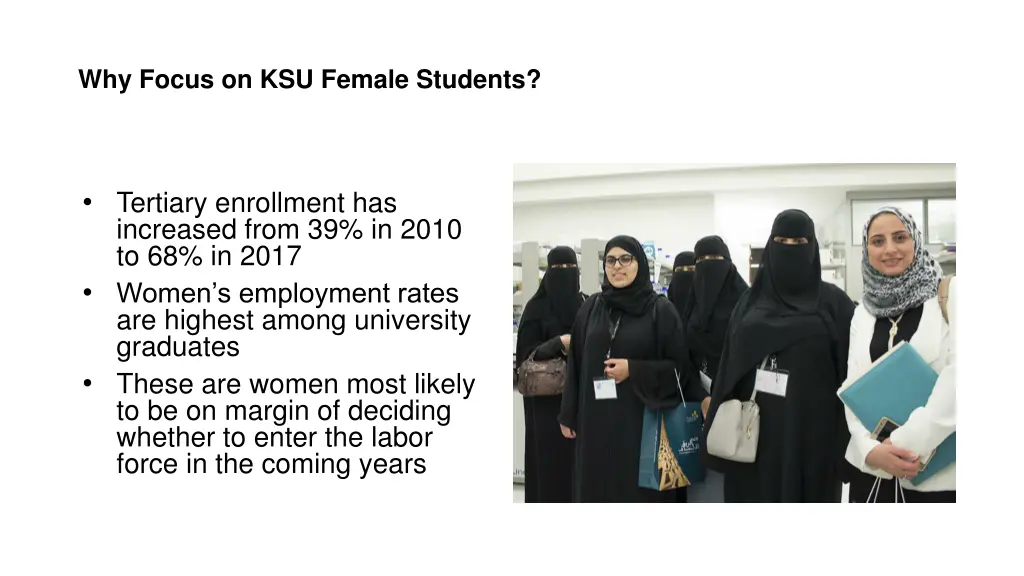 why focus on ksu female students 1