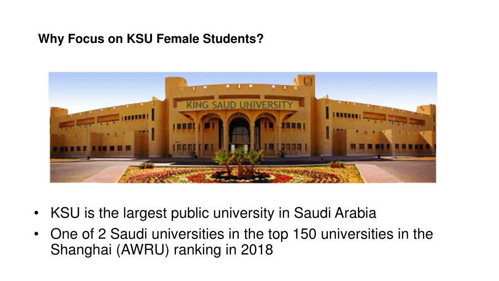 why focus on ksu female students