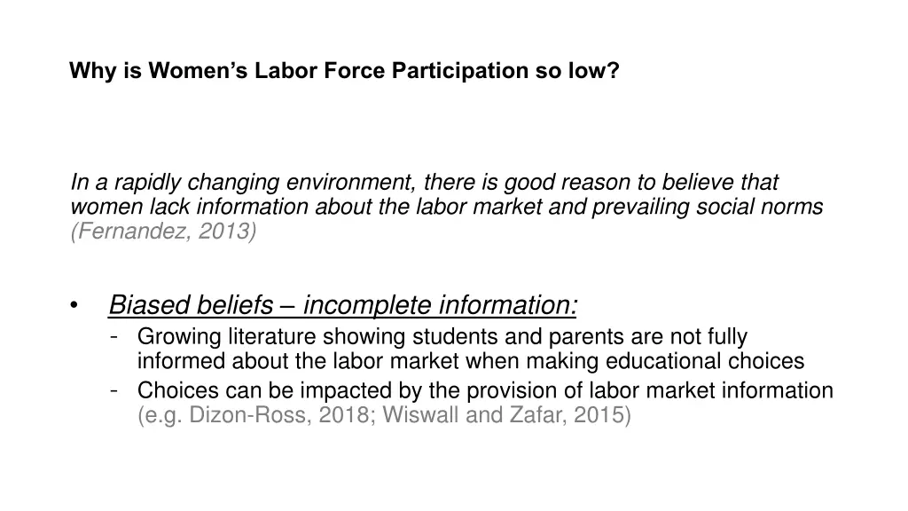 why is women s labor force participation so low