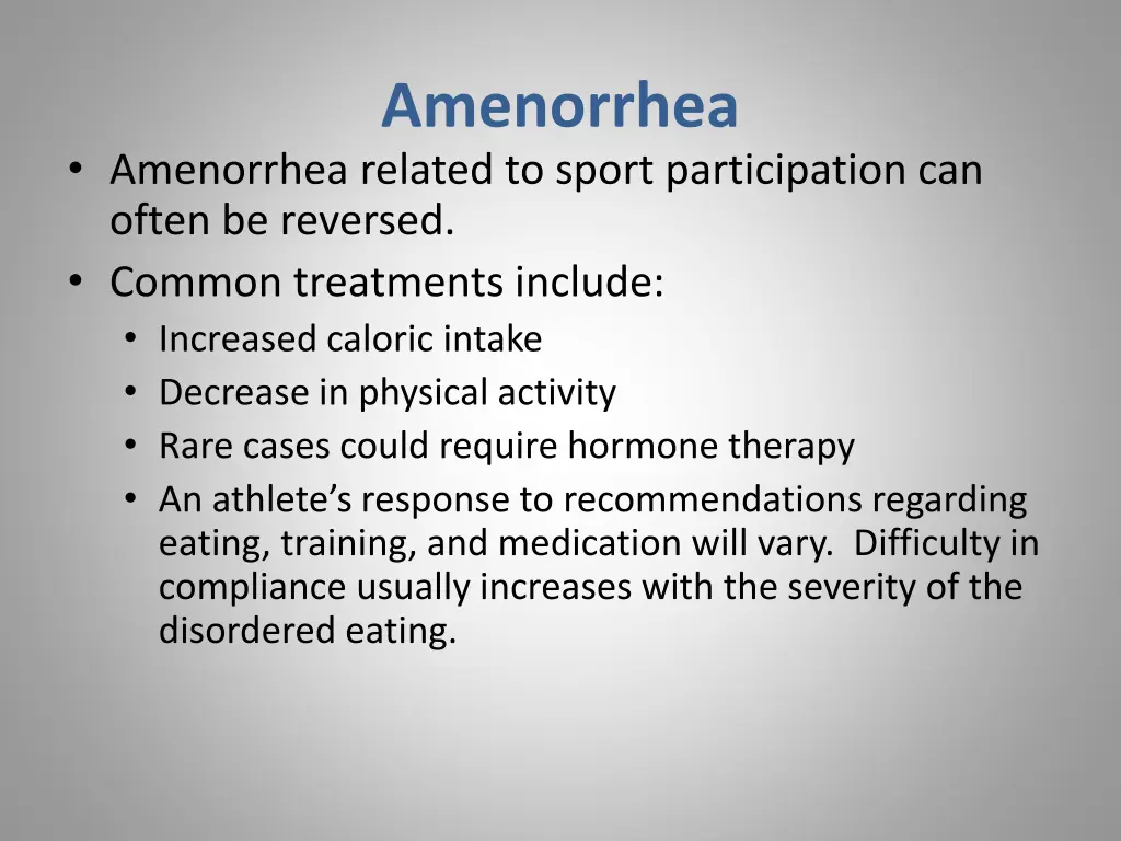 amenorrhea 1