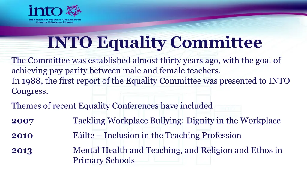 into equality committee the committee