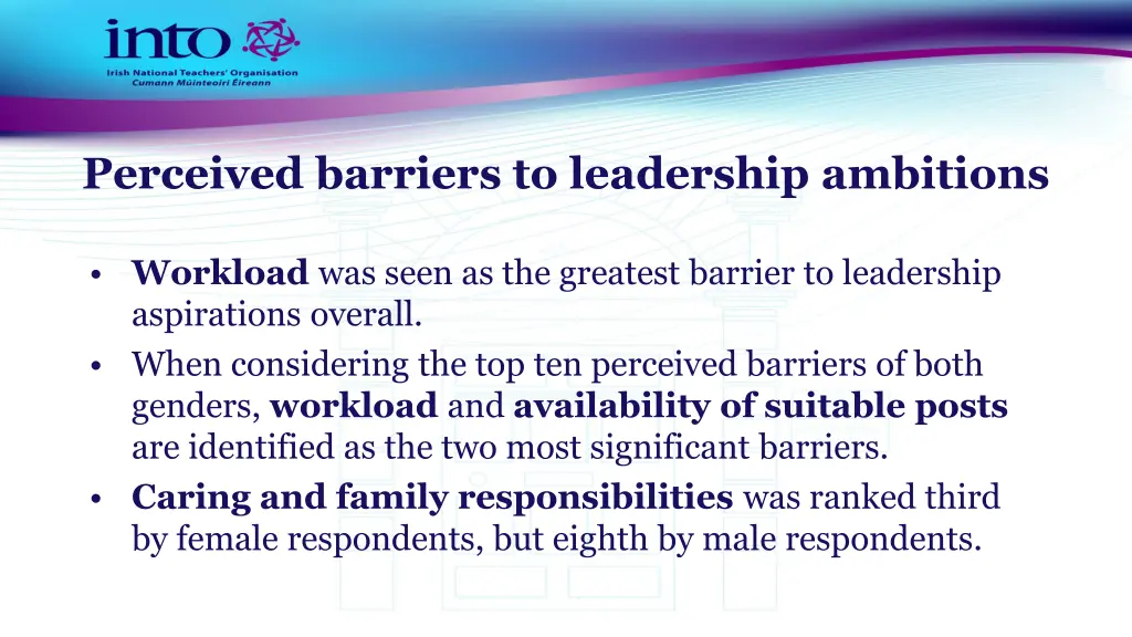 perceived barriers to leadership ambitions