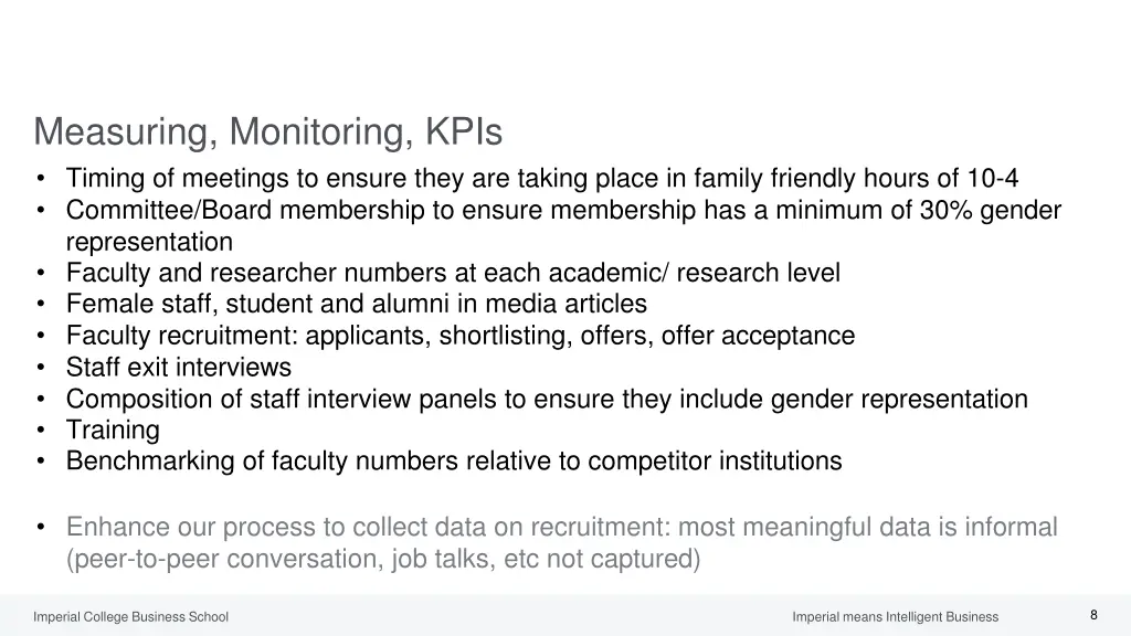 measuring monitoring kpis timing of meetings