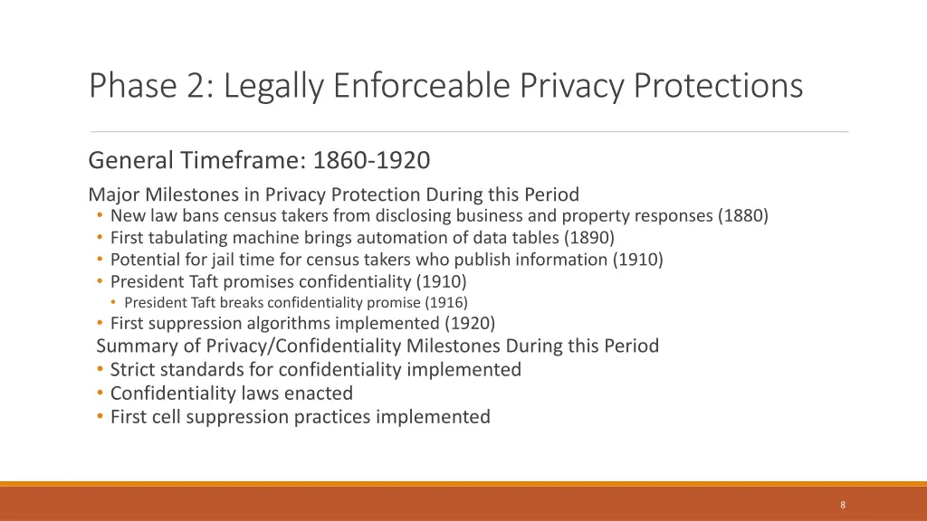 phase 2 legally enforceable privacy protections