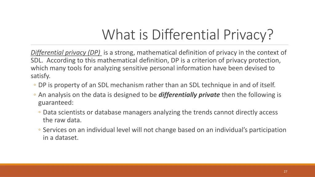 what is differential privacy