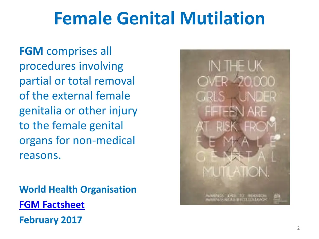 female genital mutilation