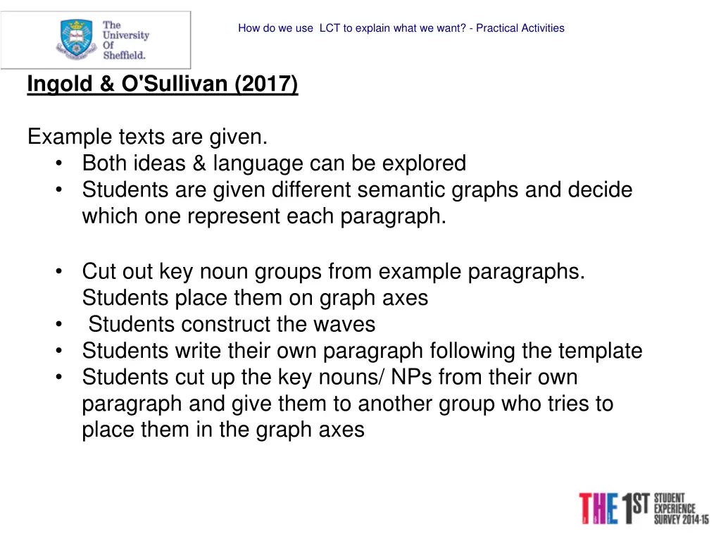 how do we use lct to explain what we want 1