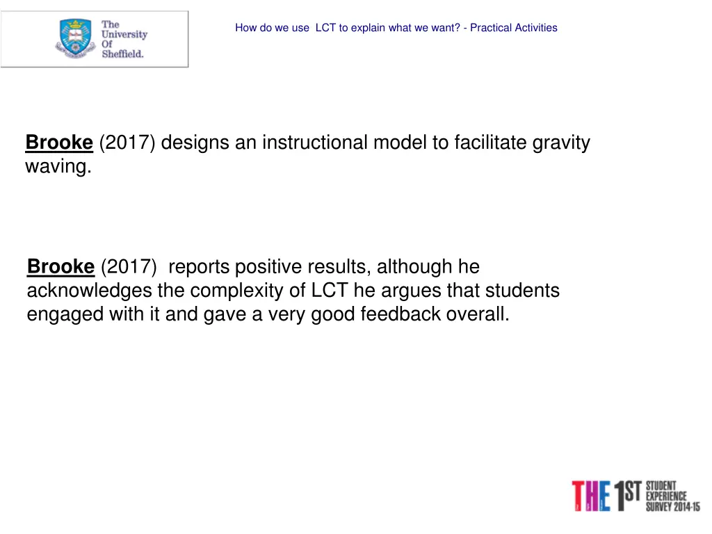 how do we use lct to explain what we want