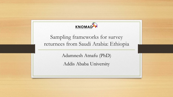 sampling frameworks for survey returnees from